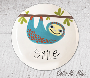 Huebneroaks Sloth Smile Plate