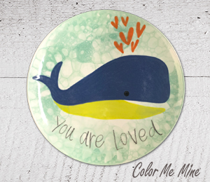 Huebneroaks Whale Love Plate