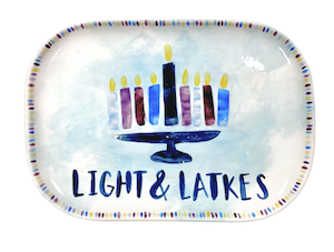 Huebneroaks Hanukkah Light & Latkes Platter