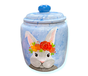 Huebneroaks Watercolor Bunny Jar