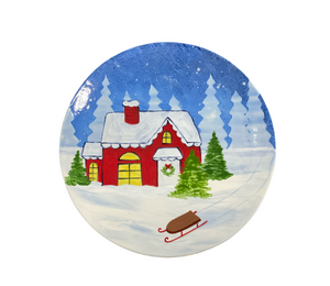 Huebneroaks Christmas Cabin Plate