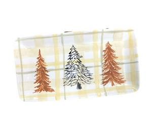 Huebneroaks Pines And Plaid Platter