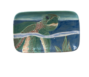 Huebneroaks Swimming Turtle Plate