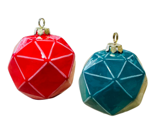 Huebneroaks Jewel Toned Faceted Ornament